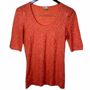 BKE Peach Lace Top Womens Size Medium